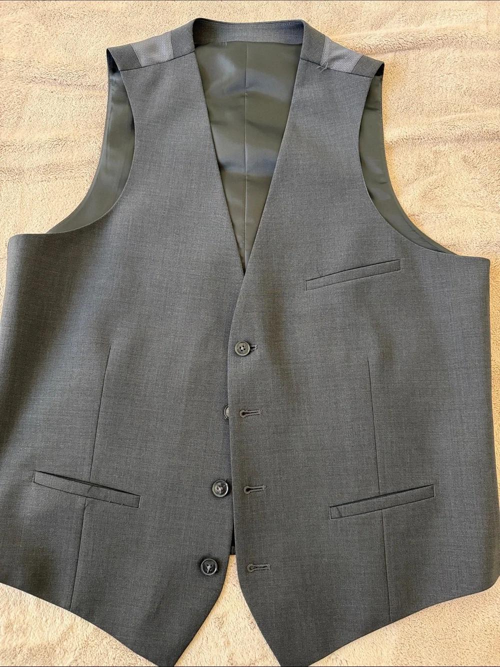 BarIII Men's Dark Gray Dress Vest - Medium (Slim Fit)